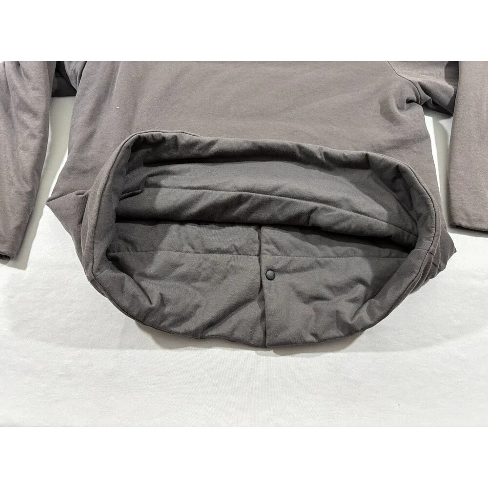 Muji Mens Brown Snap Button Quilted Reversible Puffer Jacket Grunge Light Sz XL